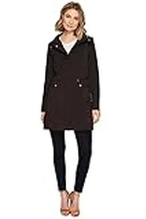 Cole Haan Chaqueta de lluvia con capucha para mujer - - Large