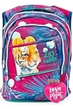 Giochi Preziosi Go Pop - Mochila extensible redonda modelo Sweet Jungle, 3 compartimentos y bolsillos interiores, respaldo y correas acolchadas, con banda personalizada y Pop Up, , L, Casual