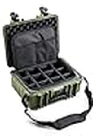 B&W International - Maletín de Transporte para Exteriores Tipo 4000, Color Bronce y Verde, con Bolsa para Fotos, Impermeable según certificación IP67, Resistente al Polvo, irrompible e