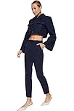 Trendyol Blue Wrist Boy Cigarette Pants Calzoncillos, 42 De Las Mujeres