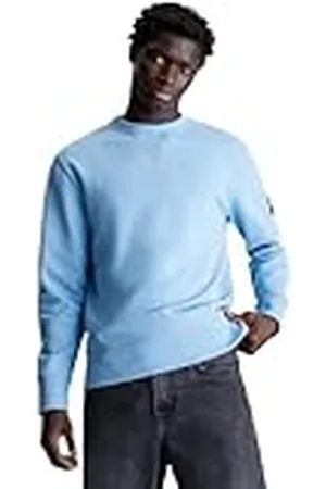 Calvin Klein Jeans Sudadera sin Capucha para Hombre Badge Crew Neck, , XXS