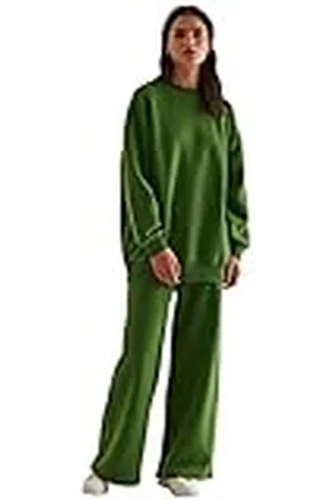 NA-KD Organic Wide Sweatpants Pantalones Deportivos, , S para Mujer
