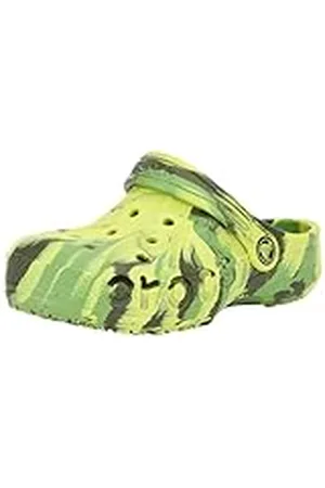 Crocs Baya Clog K, Zuecos, Unisex niños, Marbled/Citrus, 29/30 EU