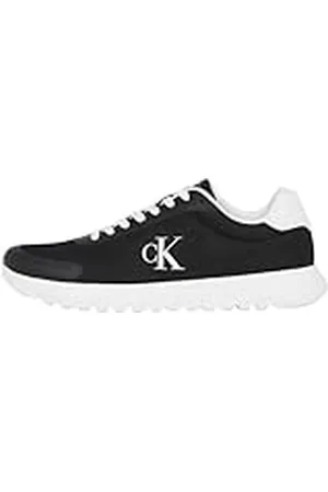 Calvin Klein Runner Sneaker Hombre Eva Mesh con logotipo, Negro (Ck Black/Bright White), 40