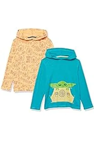Amazon Disney | Marvel | Star Wars Camisetas de Manga Larga con Capucha Ligeras Niño, Pack de 2, , 10 años