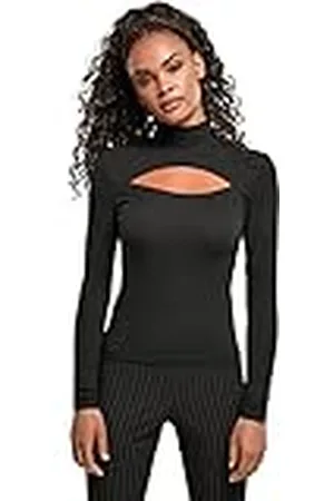 Urban classics Ladies Cut-out Turtleneck Longsleeve Camiseta, , XS para Mujer