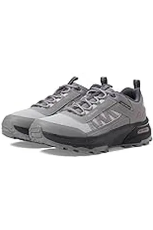 Skechers Max Protect Legacy, Zapatos de Trekking Mujer, Gray Leather/Mesh/Synthetic//Charcoal Trim, 36.5 EU