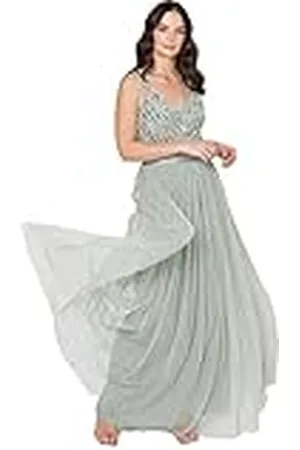 Maya Deluxe Maya Vestido Maxi Sin Mangas con Detalle de Rayas promoción, , 44 para Mujer