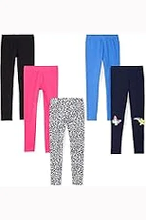Amazon Leggings Niña, Pack de 5, , 3 años