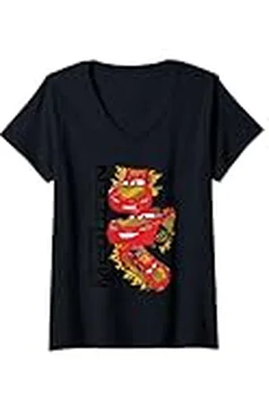 Cars Mujer McQueen Speed I Am Speed Camiseta Cuello V