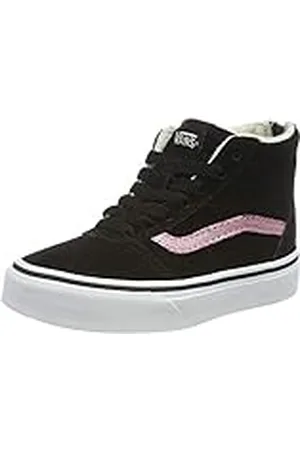 Vans Ward Hi Zip Weatherized Suede, Zapatillas altas, Niñas, Negro ((Weatherized) Black/True White V2o), 32.5 EU