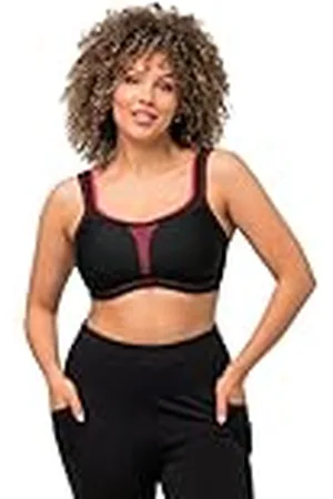Ulla Popken Sujetador Deportivo, sin Aros, Inserto de Malla, Copa C, , 95C para Mujer