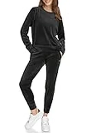DKNY SPORT Sudadera de Terciopelo Platino Suéter, , L para Mujer