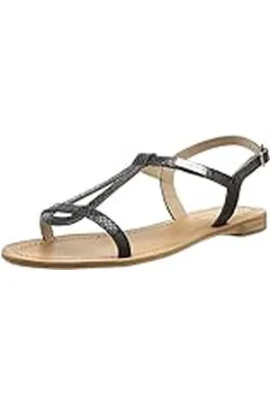 Les Tropéziennes par M Belarbi Hamat, Sandalias con Correa de Tobillo Mujer, Negro (Noir/Serpent), 40 EU