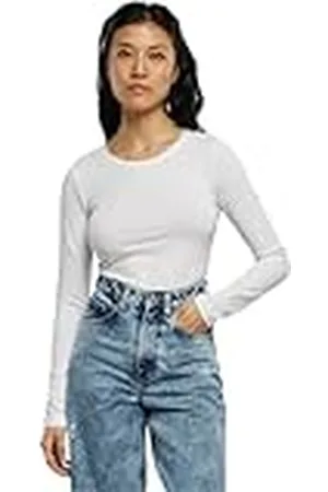 Urban classics Ladies Stretch Jersey Longsleeve Body Camiseta, White, L para Mujer