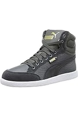 PUMA Wns Ikaz Dazz - Zapatillas de Deporte de Cuero para Mujer Gris Gris (Dark Shadow/Team Gold) 37