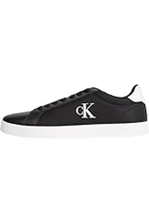 Calvin Klein Jeans Sneaker con Suela Cupsole para Hombre con Logo Tipo, Negro (Ck Black/Bright White), 43