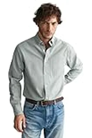 GANT Reg Poplin-Camiseta de banquero Camisa, , L Hombres