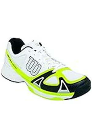 Wilson Rush EVO WRS319400E, Zapatillas de Tenis Hombre, Blanco/Lima/Negro, 47 1/3 EU