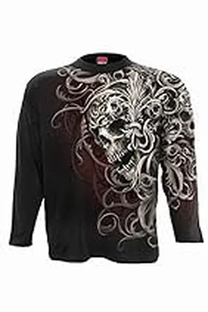 Spiral M304-T-Shirts-Long Sleeve Camiseta, Black, S para Hombre