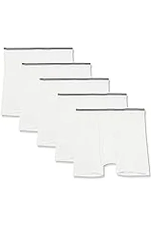 Amazon Cómodo Calzoncillo Bóxer de Algodón sin Etiquetas Hombre, Pack de 5, , 5XL Grande