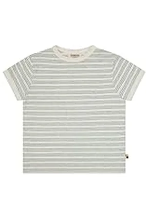 loud + proud Streifen mit Leinen und Bio Baumwolle, Gots Zertifiziert Camiseta, , 122-128 Unisex niños
