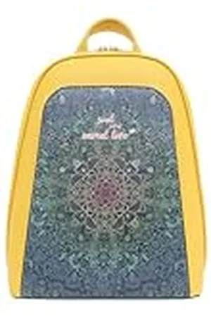 Dogo Femme Cuir Vegan Jaune Fait Main et Mode Sac à dos - Soul Full of Animal Love Motif