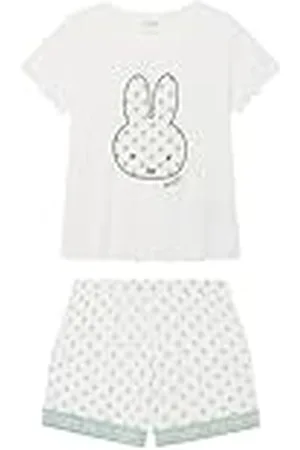 Women secret Pijama Estampado Miffy Verde, Juego de Pijama Mujer, Summer White, M