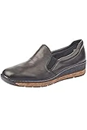 Rieker Spring/Summer 59766, Mocasines Mujer, Black, 36 EU