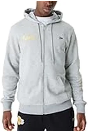 New Era Team Script FZ Hoody LOSLAK HGRMTG LOS Angeles Lakers, Sudadera con Capucha Masculino
