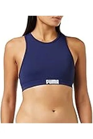 PUMA Swim Women Racerback Swim Top 1P - C: Navy_T: L