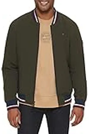 Tommy Hilfiger Lightweight Varsity Rib Knit Bomber Jacket Chaqueta Shell, , L para Hombre