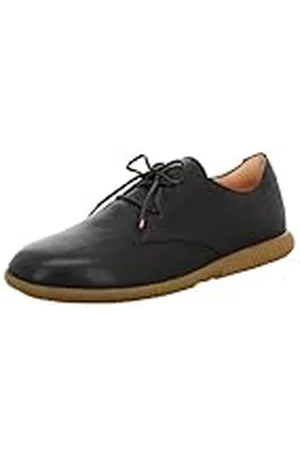Think! Hauki Sin Cromo Curteado Sostenible, Zapatos con Cordones Hombre, 0 Negro, 43.5 EU