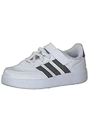 adidas Breaknet Lifestyle Court Elastic Lace and Top Strap Shoes, Zapatillas de Tenis, Cloud White/Core Black/Core Black, 38 2/3 EU