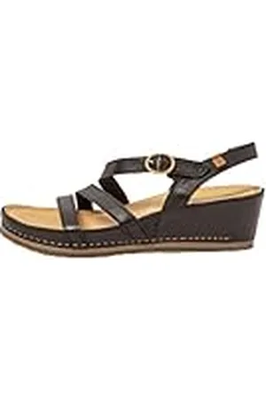 El Naturalista N5855 PICUAL, Sandalias con cuña Mujer, Black, 42 EU