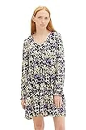 TOM TAILOR Vestido de mujer con volante y escote en V, , XXXL