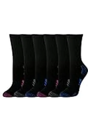 Amazon Cómodos Calcetines Deportivos de Caña Media de Algodón de Alto Rendimiento, Acolchados y Transpirables Mujer, 6 Pares, , 36-39.5