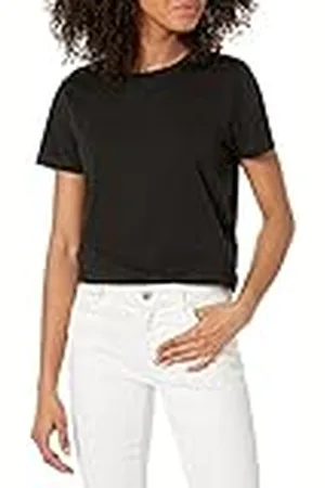 THE DROP Courtney Playera de Jersey Con Mangas Cortas Y Cuello Redondo Pequeño para Mujer, , 4XL Grande