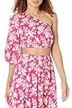 THE DROP Top cropped Anupa para mujer, en algodón, hombro descubierto, , XL