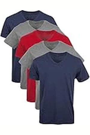 Gildan Estilo G1103 Camiseta para Hombre con Cuello de Pico, Paquete de Varias Unidades, Medium
