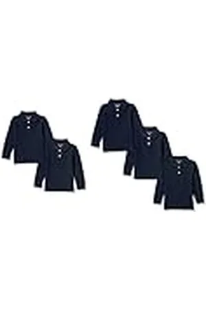 Amazon Polos de Piqué de Manga Larga Niño, Pack de 5, , 3 años