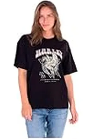 Hurley W Fortune Girlfriend Tee - Camiseta para mujer Negro L
