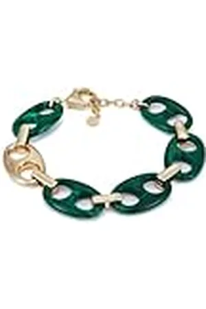 Emporio Armani Pulsera de latón dorado para mujer, EGS3146710, talla única, Latón, No es una piedra preciosa