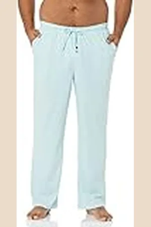 Amazon Pantalón de Pijama de Punto de algodón Hombre, , S