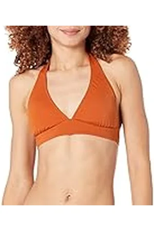 Amazon Top de Bikini con Tirantes, Escote Halter y Soporte Ligero (Disponible en Tallas Grandes) Mujer, , 46