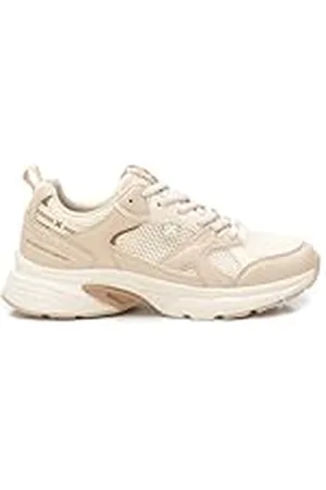 Xti Zapatillas Deportivas Mujer Beige - Calzado Cómodo y Versátil - Moda Casual - Modelo 14358702 (Talla 38)