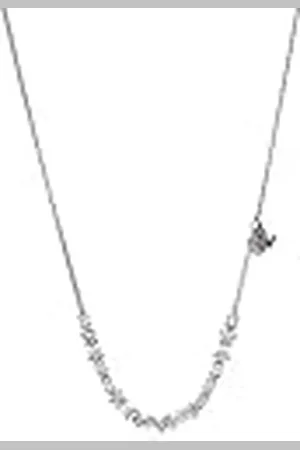 Emporio Armani Collar de de ley para mujer, EG3604040, Length: 350mm + 70mm, Width: 5mm, Height: 2.5mm, esterlina, No es una piedra preciosa