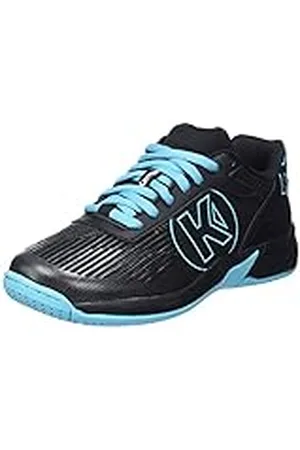 Kempa Attack 2.0 Junior, Zapatilla de Balonmano, Negro/Aqua, 28 EU