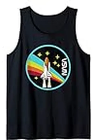 Nasa Shuttle Launch Into Rainbow Graphic Camiseta sin Mangas