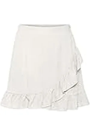 VERO MODA Vmmymilo HW Mini Falda Wvn Ga, Blanco Nieve, M para Mujer